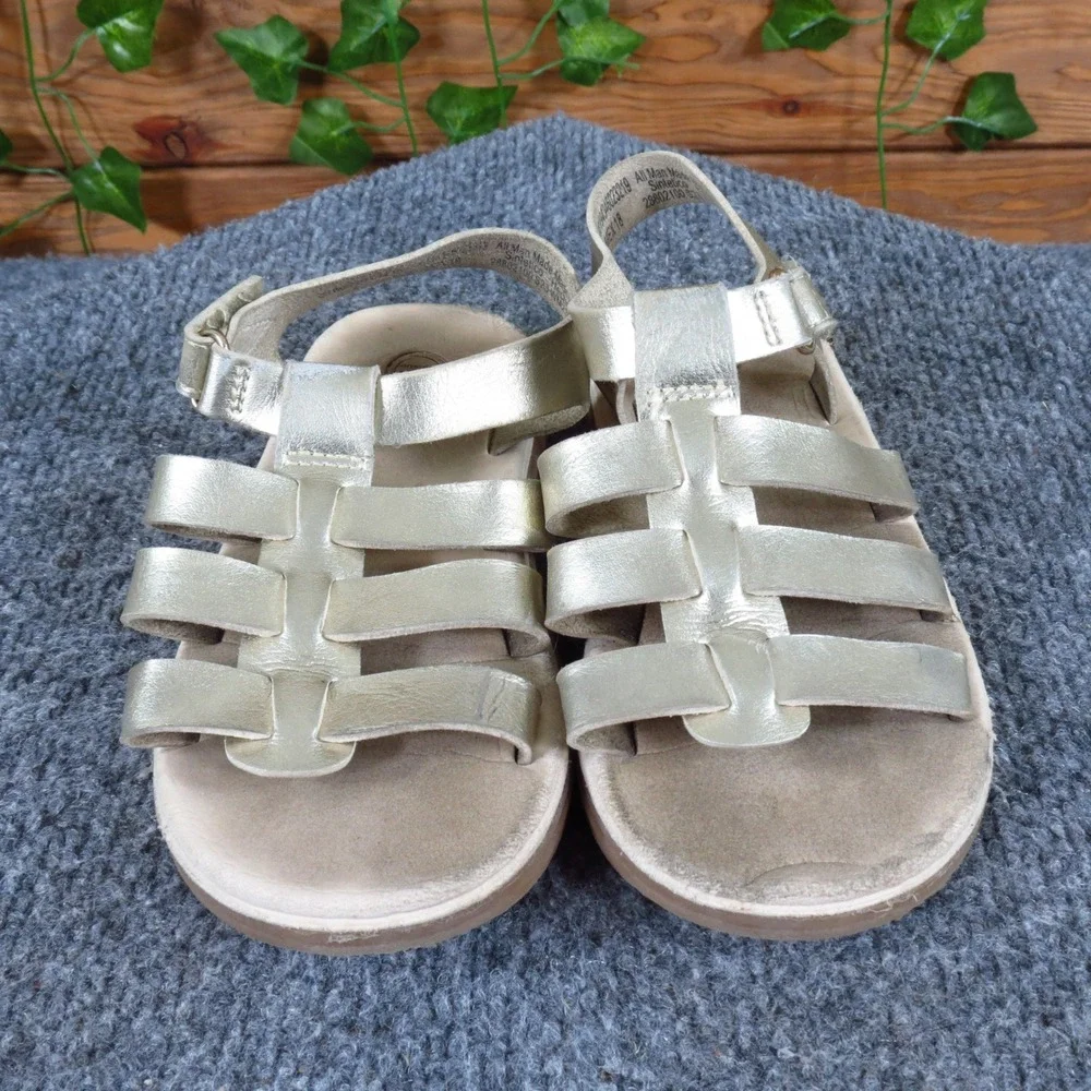 Wonder Nation Fisherman Toddler Girls Sandal Size 11C Casual Gold‎ Metallic